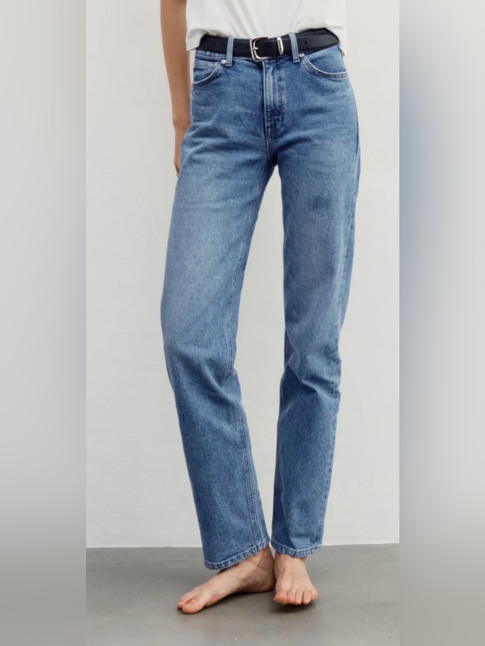 AYR The Bud Yada Yada Straight Leg Jeans in Light Blue Wash Sz 27s